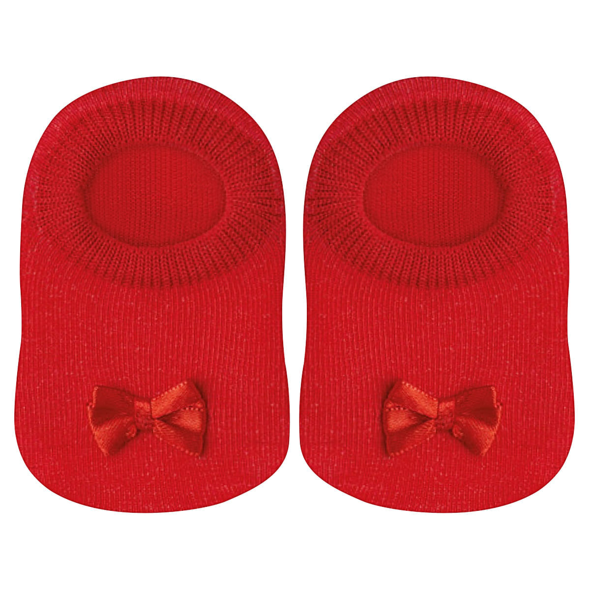 Meia Sapatilha para bebê c/ antiderrapante Coração Vermelho - Lupo