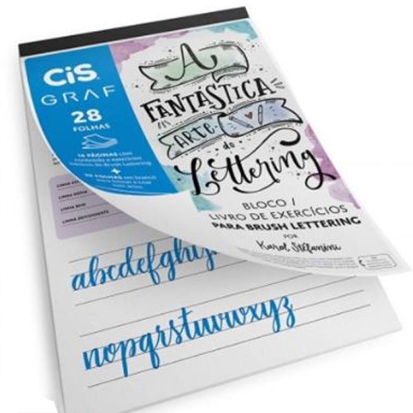 Encontraproduto.com.br - Bloco/livro De Exercícios Brush Lettering Cis A4 28fls 180g 