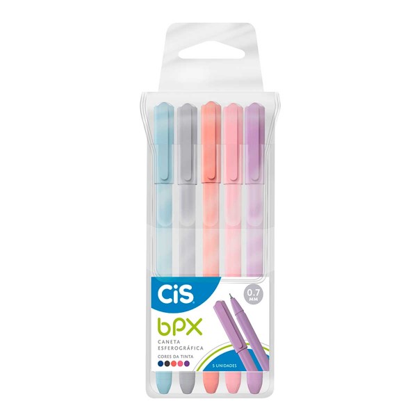CANETA ESFEROGRAFICA BPX 5 CORES SORTIDO R.76.1116