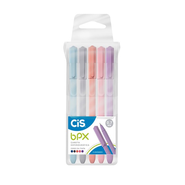 Encontraproduto.com.br - CANETA ESFEROGRAFICA BPX 5 CORES SORTIDO R.76.1116