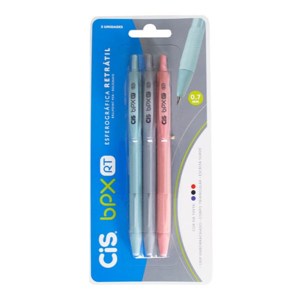 Encontraproduto.com.br - CANETA BLISTER BPX RT 0.7 AZ/PT/VM R.76.1138
