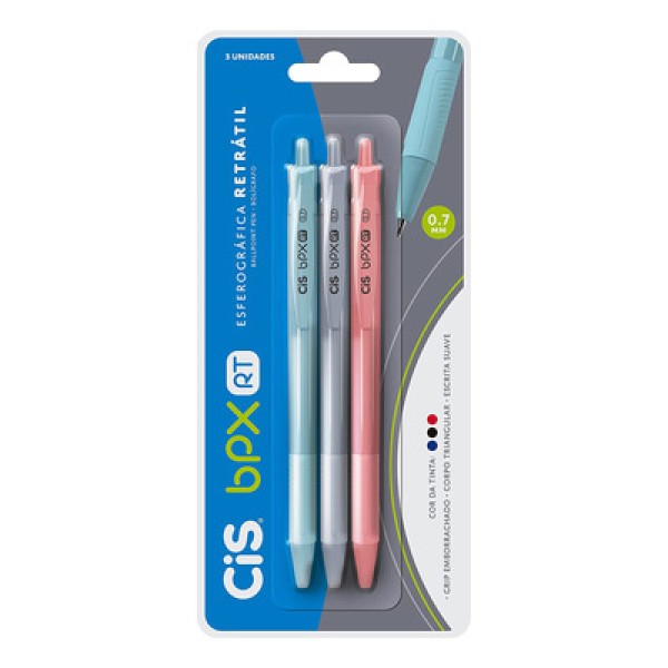 CANETA BLISTER BPX RT 0.7 AZ/PT/VM R.76.1138