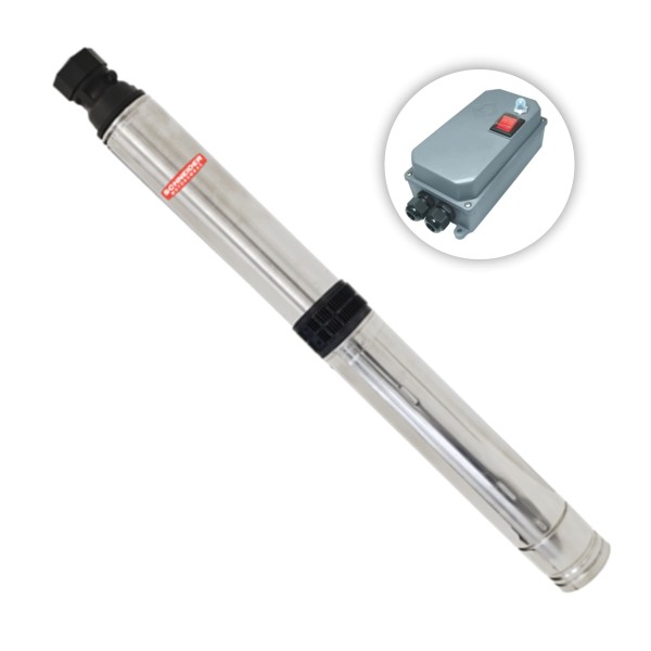 Encontraproduto.com.br - Motobomba Submersa Schneider SUB15-15NY4E10 3 Fios 1,5CV 230V Monofásica