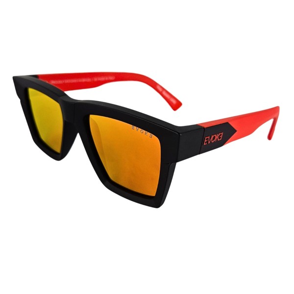 Encontraproduto.com.br - Óculos de Sol Evoke Time Square Preto Fosco Red Flash