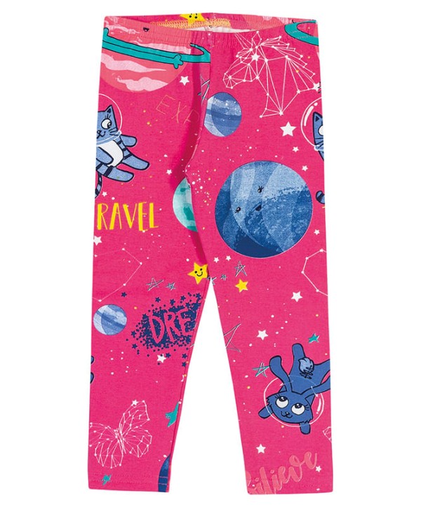 Encontraproduto.com.br - Legging Elian Infantil Menina Meia Estação com Estampa Universo Travel 1/3 - 231162