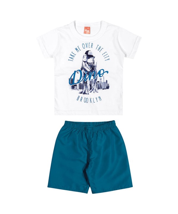 Encontraproduto.com.br - Conjunto Infantil Menino com Estampa Dinossauro 1/3 - 22919