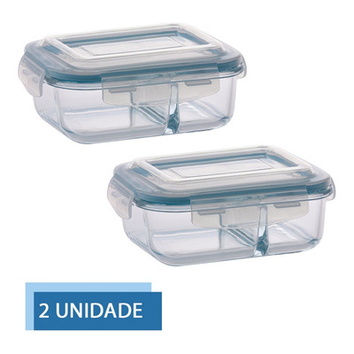 Encontraproduto.com.br - Conjunto 10 Potes Vidro 320Ml Hermético 4 Travas Alimentos