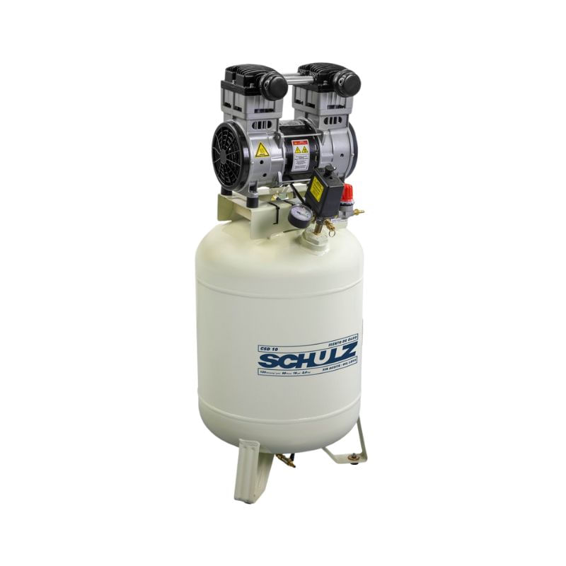 Encontraproduto.com.br - Compressor De Ar Dental Schulz Csd 10/60 110v Isento De Óleo Branco 220 V