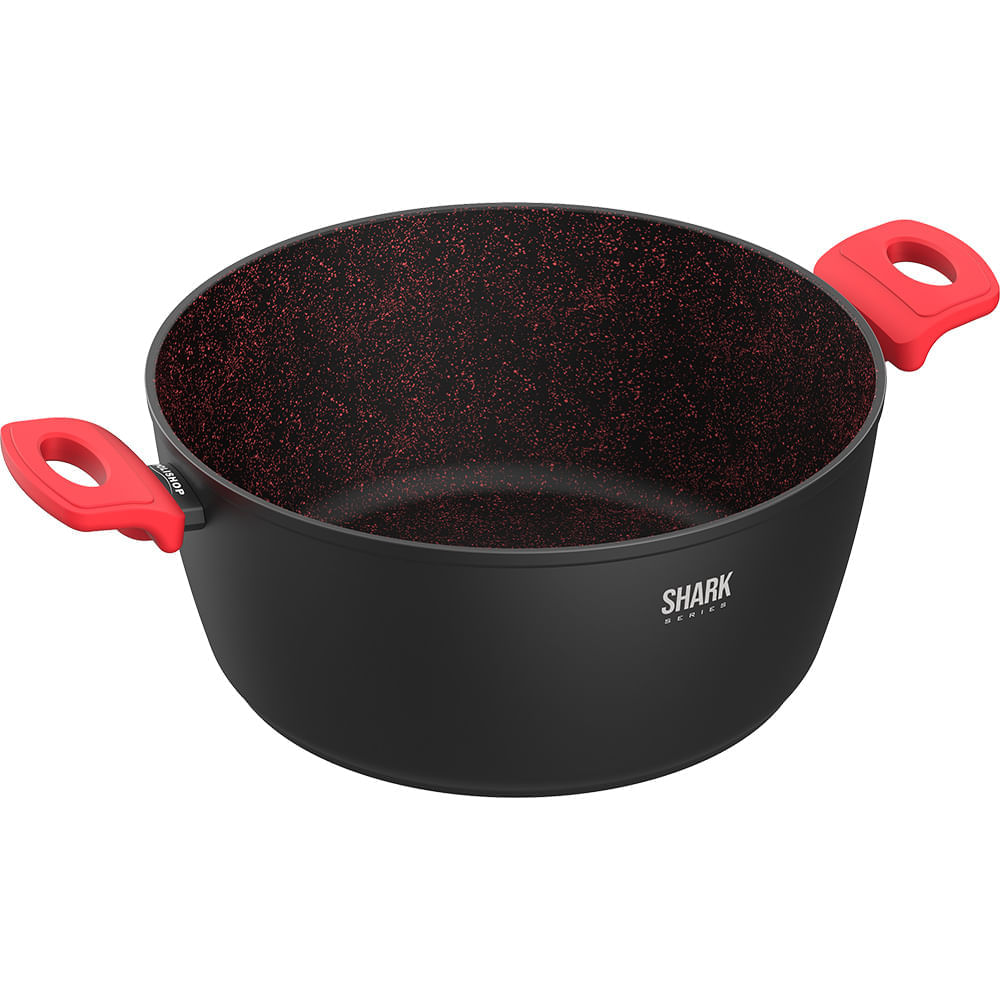 Encontraproduto.com.br - Panela Polishop iChef Home Family Size Shark Series Vermelha 28cm | Vermelha - Ichef