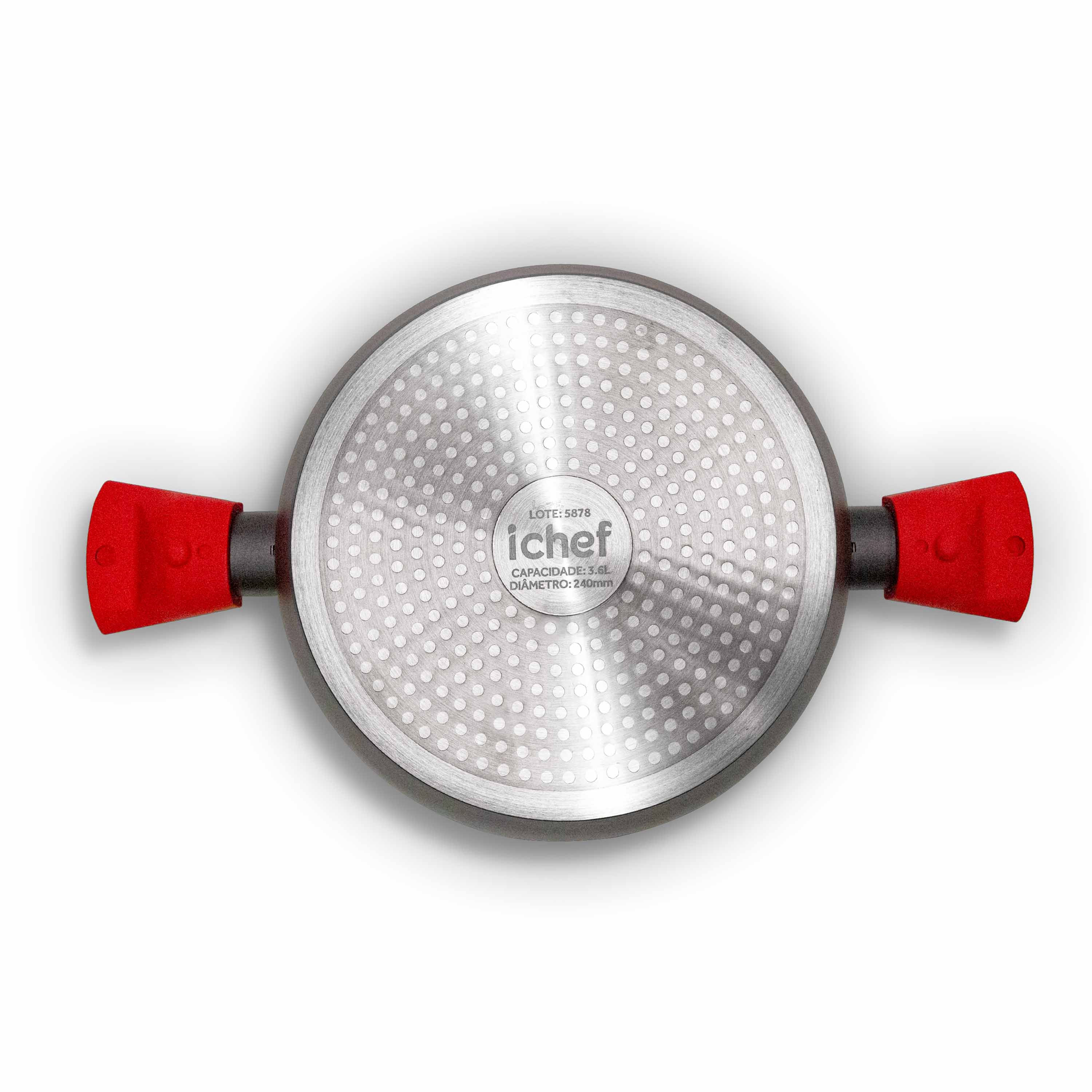 Encontraproduto.com.br - Panela Polishop iChef Home Family Size Shark Series Vermelha 28cm | Vermelha - Ichef