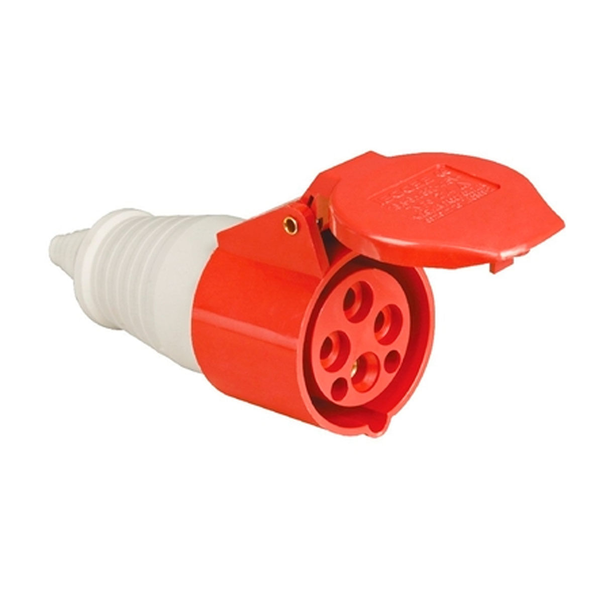 Conector industrial 4 polos 16A 6H 440V Vermelho CIWD-16P4H6E53 Weg