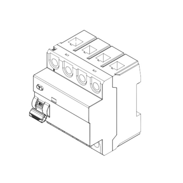Encontraproduto.com.br - Interruptor nominal residual 40A Tetrapolar Branco RDWS-AC-30mA Weg