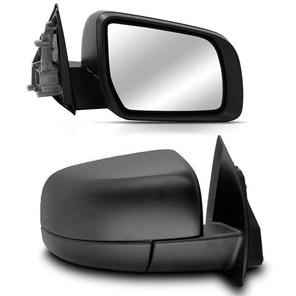 Encontraproduto.com.br - Retrovisor Manual Ford Ranger 2013 2014 2015 2016 2017 2018 2019 Preto Capa Texturizada Sem Controle