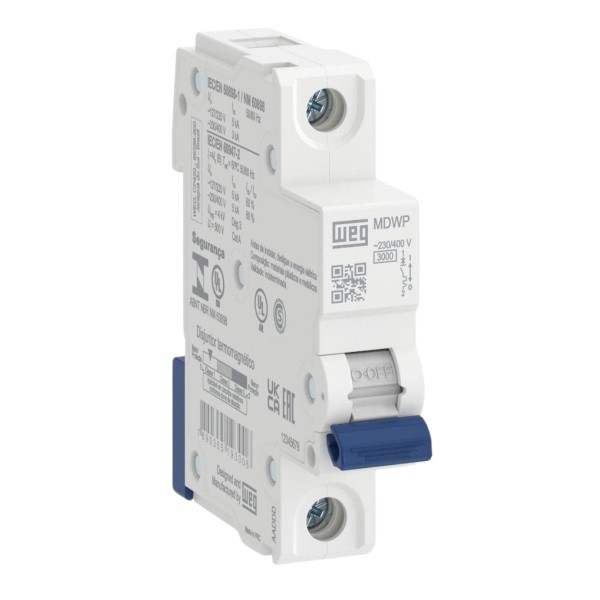 Disjuntor 1P 20A 3KA 400V MDWP-B20-1 15265845 Weg