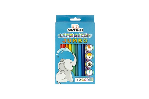 LÁPIS DE COR JUMBO TRIANGULAR 12 CORES
