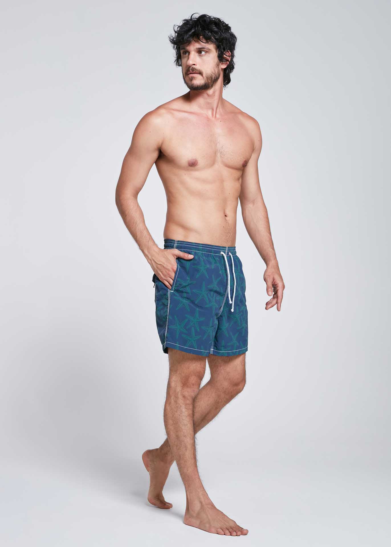 Shorts Masculino Médio Beach Estampado