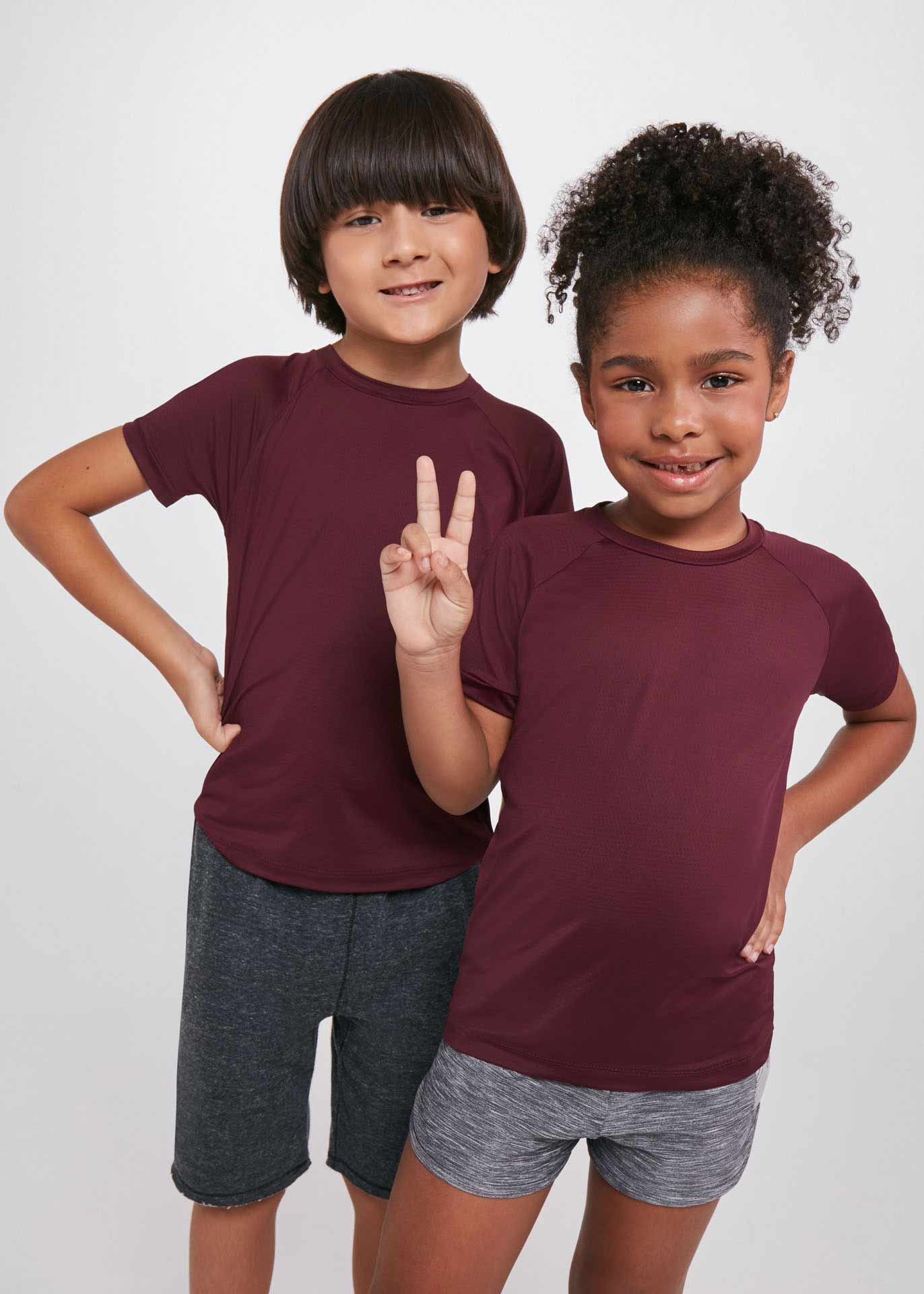 Camiseta Infantil Unissex Manga Curta Uv