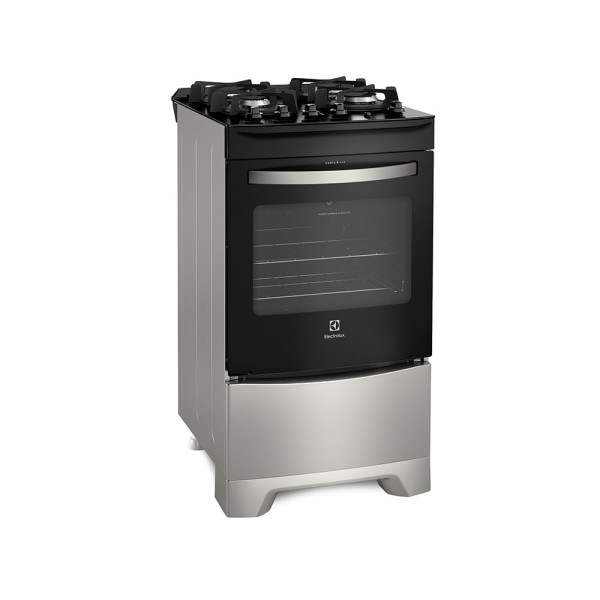 Encontraproduto.com.br - Fogão de Piso Mesa de Vidro 4 Bocas Electrolux 52LSV Prata Bivolt