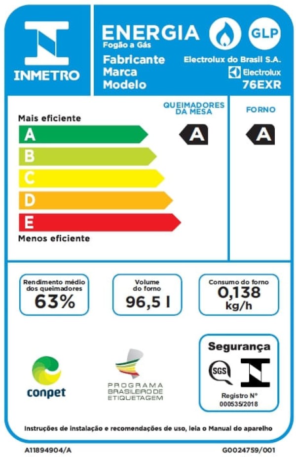 Encontraproduto.com.br - Fogão 5 Bocas de Embutir Electrolux Prata com Grill e Timer Digital (76EXR)