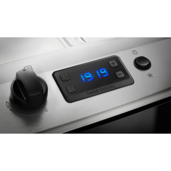 Encontraproduto.com.br - Fogão 5 Bocas de Embutir Electrolux Prata com Grill e Timer Digital (76EXR)