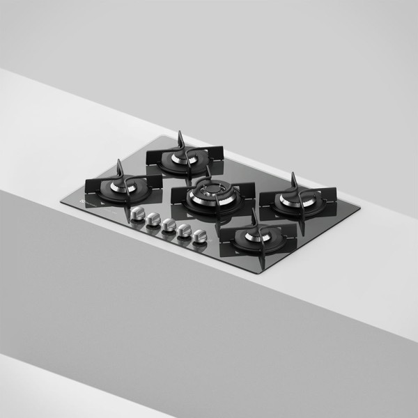 Encontraproduto.com.br - Cooktop 5 Bocas Electrolux a Gás Prata com Tripla Chama e Grade Ferro Fundido Home Pro  (GC75U)