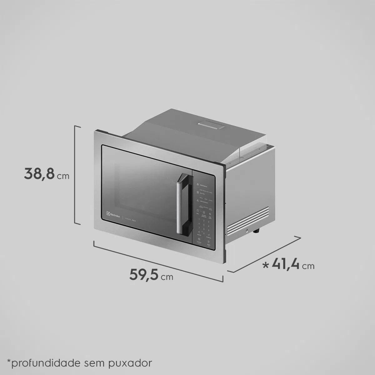 Encontraproduto.com.br - Micro-ondas Electrolux 34L cor Inox Home Pro com Grill e Função Tira Odor (MX43T)