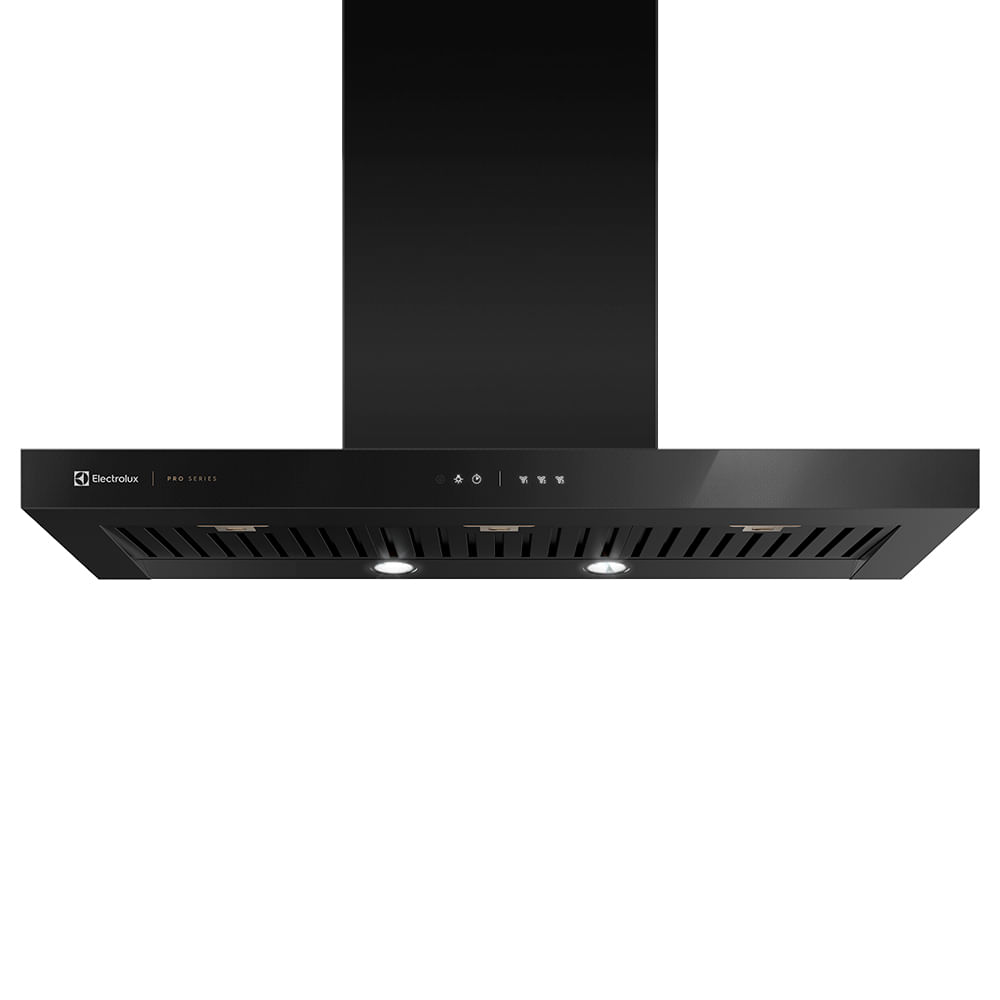 Encontraproduto.com.br - Coifa de Parede Electrolux 90cm Preta Pro Series com Painel Touch e Filtro Baffle (90CTV)