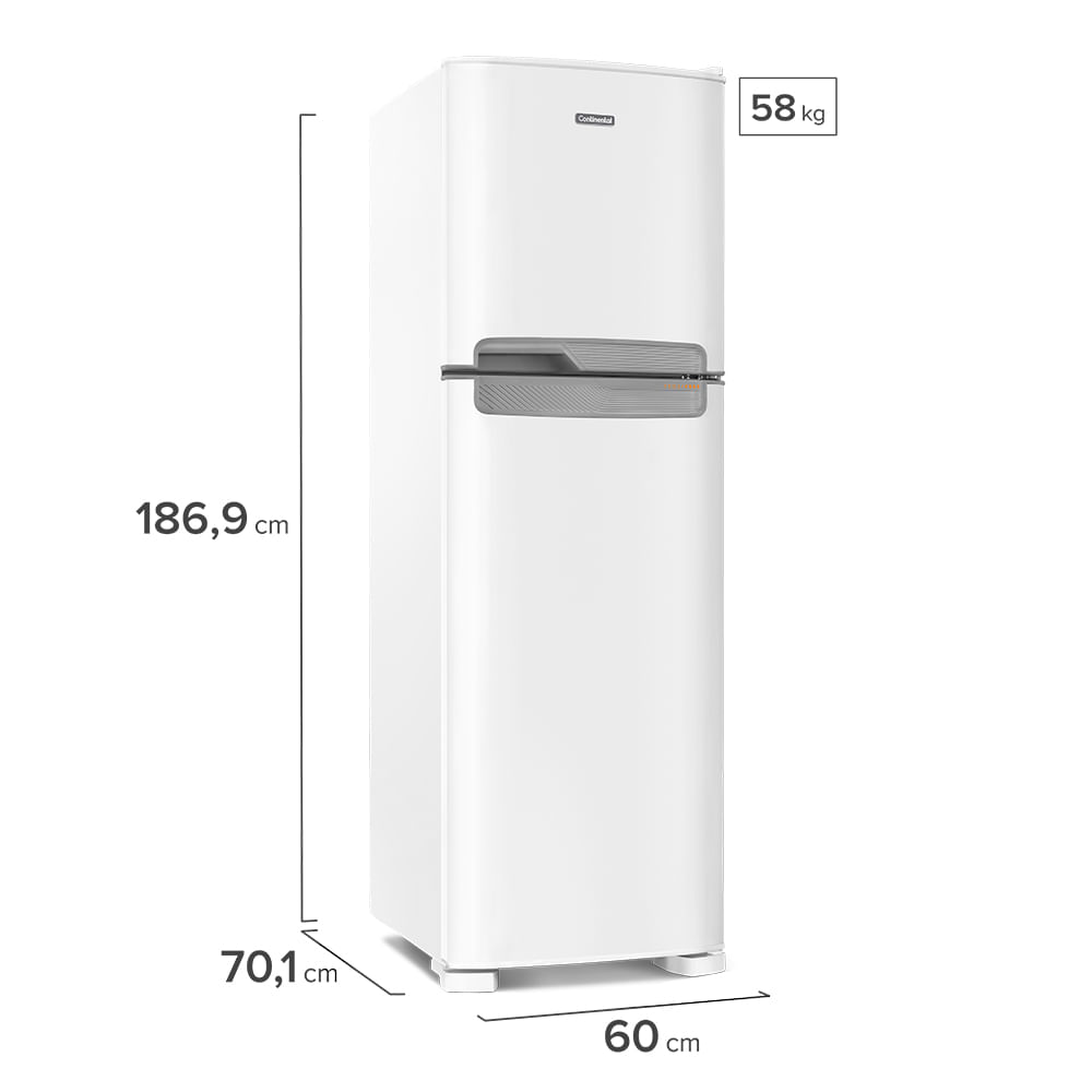 Encontraproduto.com.br - Geladeira/Refrigerador Continental Frost Free Duplex Branca 394 Litros (TC44)