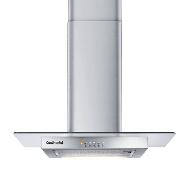 Encontraproduto.com.br - Coifa de Parede Continental 60cm Inox com Vidro (CC6VX)
