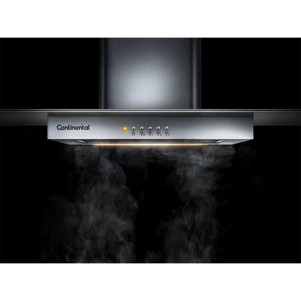 Encontraproduto.com.br - Coifa de parede Continental 90cm Inox com Vidro (CC9VX)