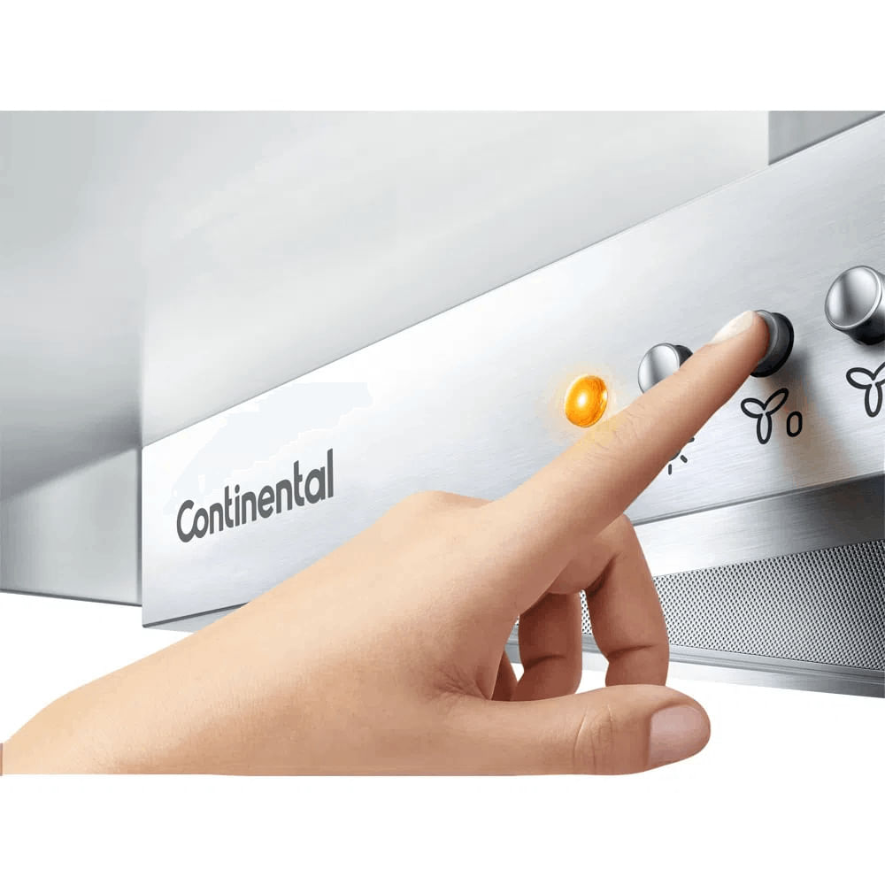 Encontraproduto.com.br - Coifa de parede Continental 90cm Inox com Vidro (CC9VX)
