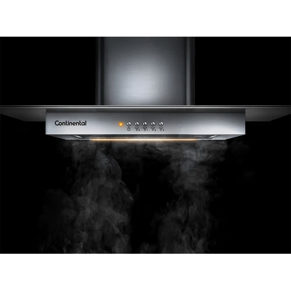Encontraproduto.com.br - Coifa De Parede Continental 60cm Inox Com Vidro (cc6vx) 127v
