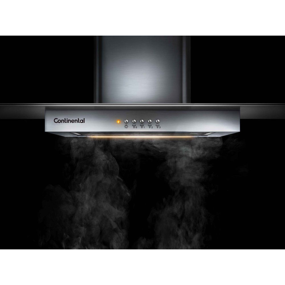 Encontraproduto.com.br - Coifa de Parede de Vidro Efficient com Luz de Led - Inox