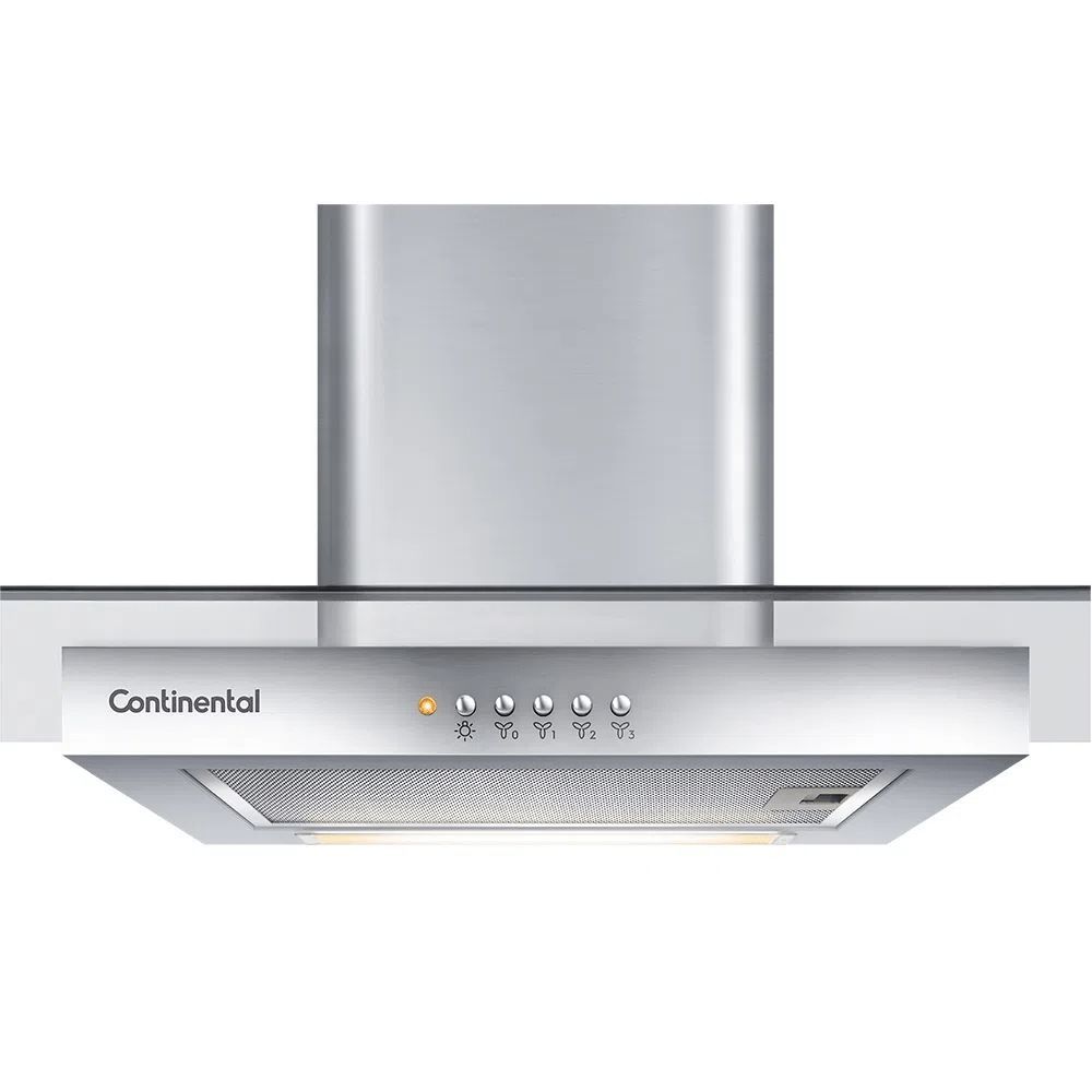 Encontraproduto.com.br - Coifa de Parede de Vidro Efficient com Luz de Led - Inox