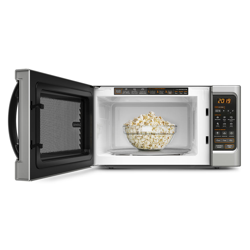 Encontraproduto.com.br - Micro-ondas Continental Prata 34 Litros com Função Descongelar (MC34S)