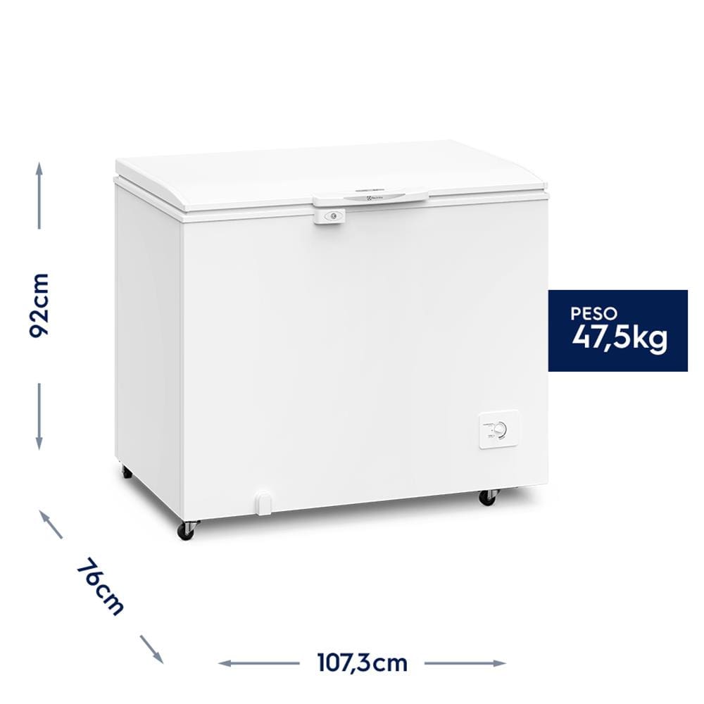Encontraproduto.com.br - Freezer Horizontal Electrolux Cycle Defrost 314L com função Turbo Freezer Uma Porta (H330)