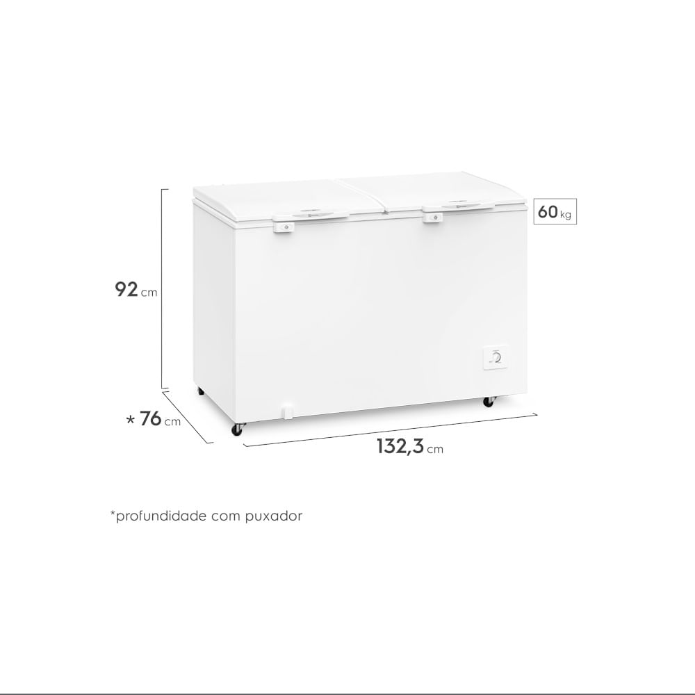 Encontraproduto.com.br - Freezer Horizontal Electrolux 400L Branco H440