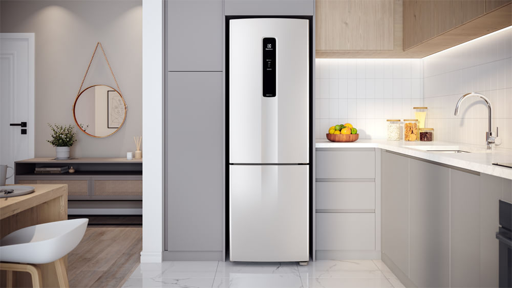 Encontraproduto.com.br - Geladeira Electrolux Frost Free 400L Efficient AutoSense Inverse Branca (DB44)