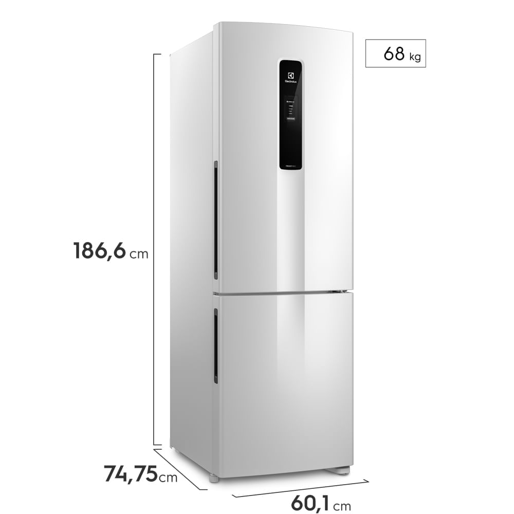 Encontraproduto.com.br - Geladeira Electrolux Frost Free 400L Efficient AutoSense Inverse Branca (DB44)