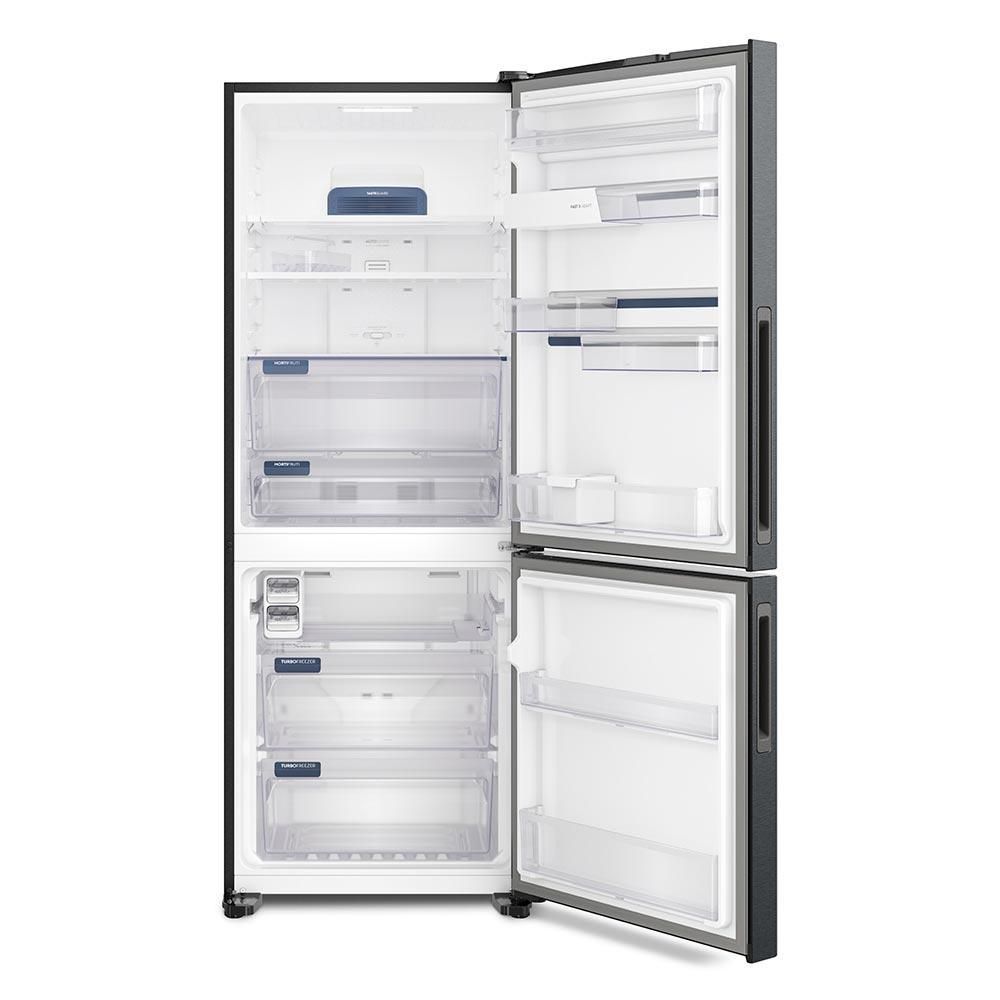 Encontraproduto.com.br - Refrigerador Inverse Inverter Com Autosense Electrolux 2 Portas Frost Free 490L Black Inox Look 220V