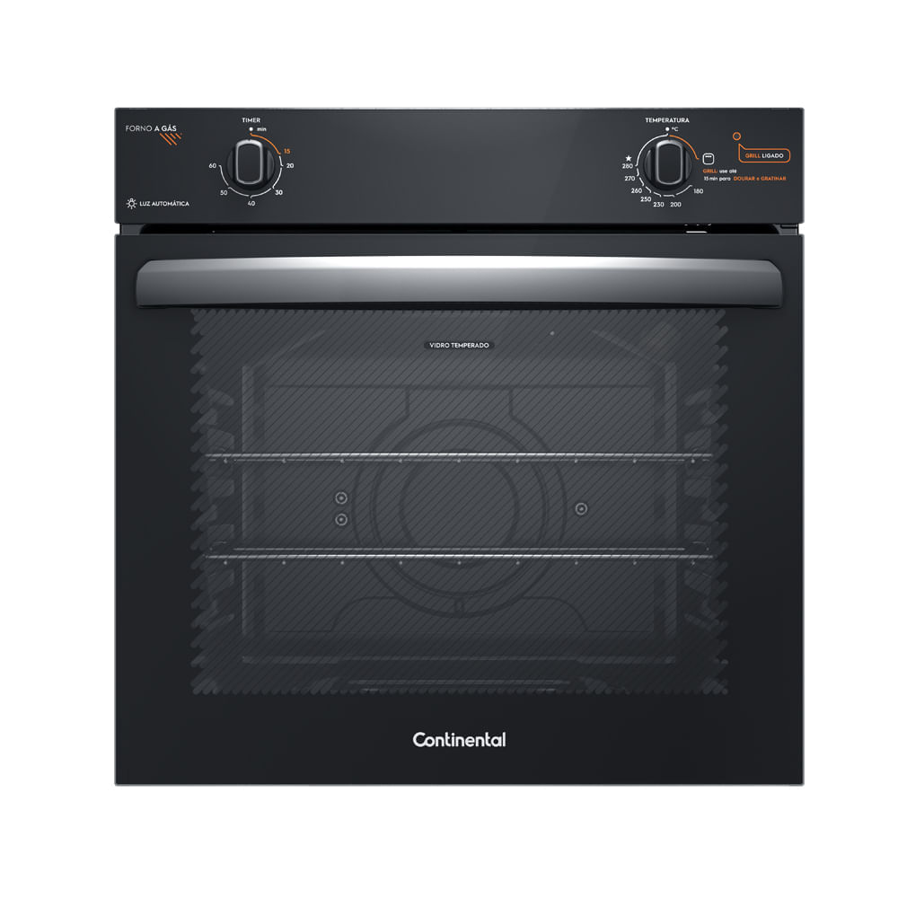 Encontraproduto.com.br - Forno De Embutir A Gás Continental 80l Com Toplimpafácil OC8GM
