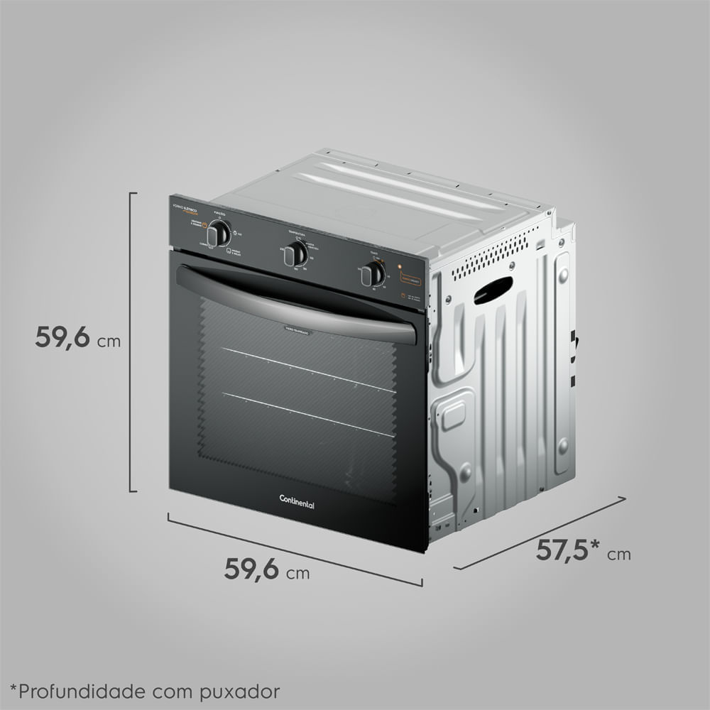Encontraproduto.com.br - Forno de Embutir Elétrico Continental 80L com TOPLimpaFácil (OC8EM)