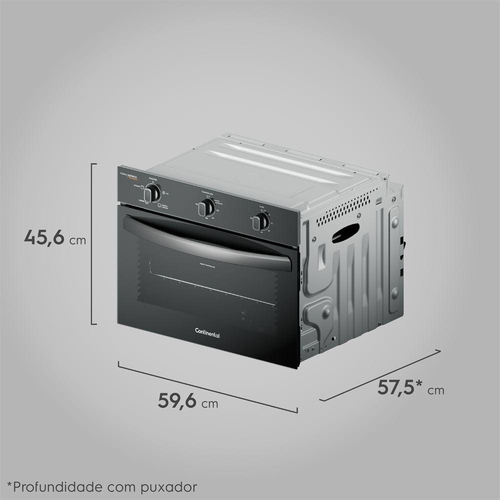 Encontraproduto.com.br - Forno de Embutir Elétrico Continental 50L com TOPLimpaFácil (OC4EM)