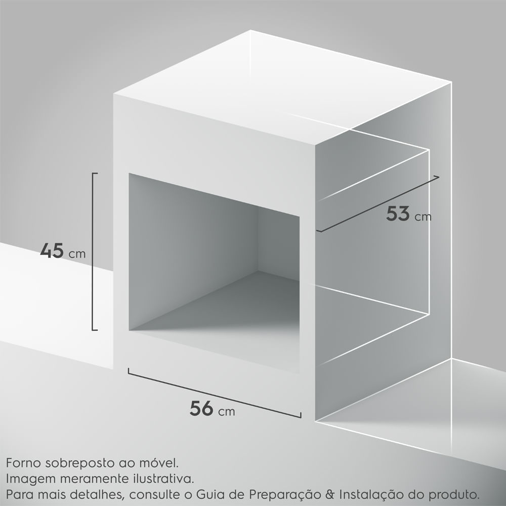 Encontraproduto.com.br - Forno de Embutir Elétrico Continental 50L com TOPLimpaFácil (OC4EM)