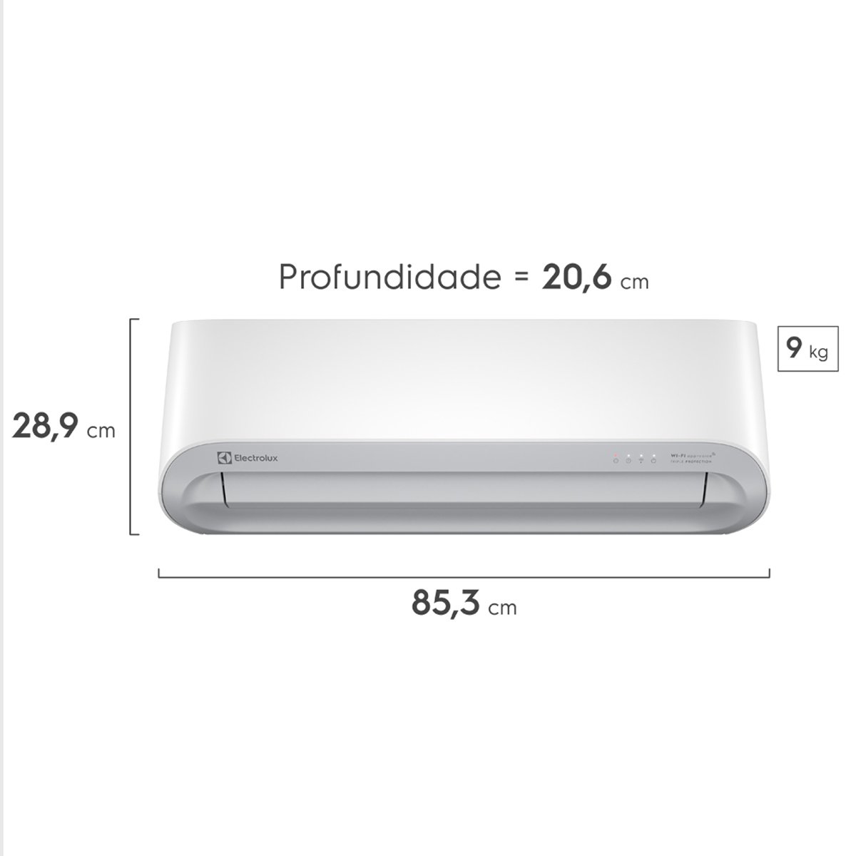 Encontraproduto.com.br - Ar-Condicionado Electrolux Split 9.000 BTUs Color Adapt Frio com Wi-fi (YI09F/YE09F)