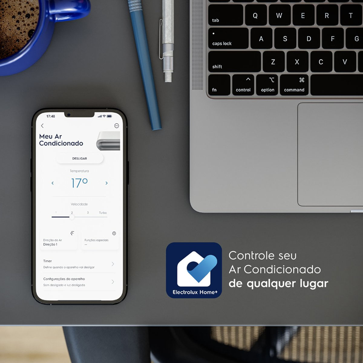 Encontraproduto.com.br - Ar-Condicionado Electrolux Split 9.000 BTUs Color Adapt Frio com Wi-fi (YI09F/YE09F)