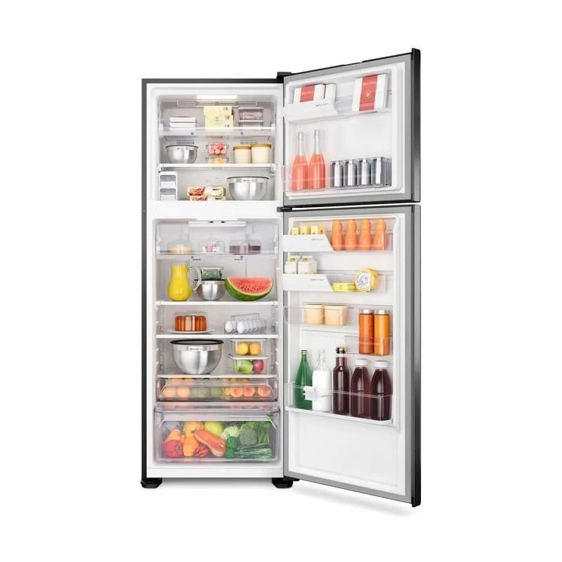 Encontraproduto.com.br - Geladeira Electrolux Top Freezer Frost Free Efficient Inox Preto Look com Autosense 474L IF56B