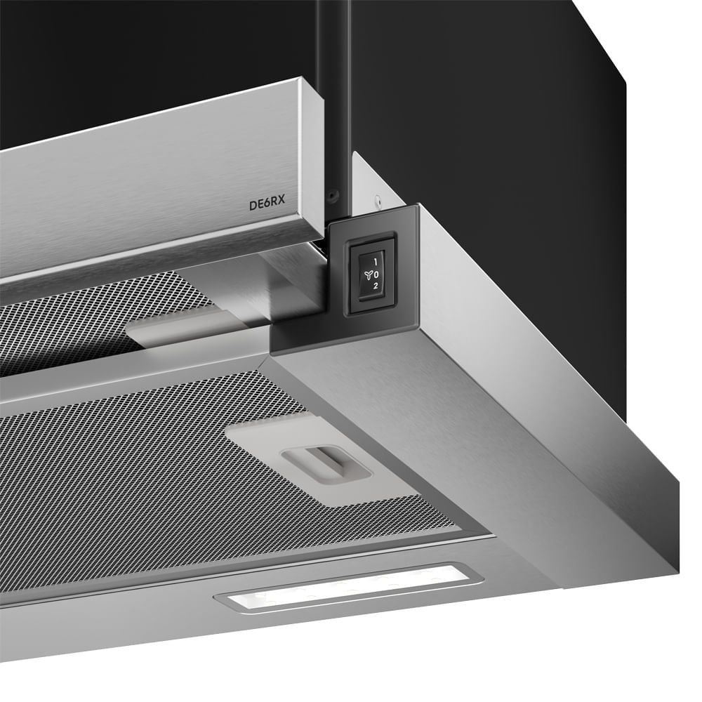 Encontraproduto.com.br - Depurador De Ar Electrolux 60cm Retrátil Efficient DE6RX