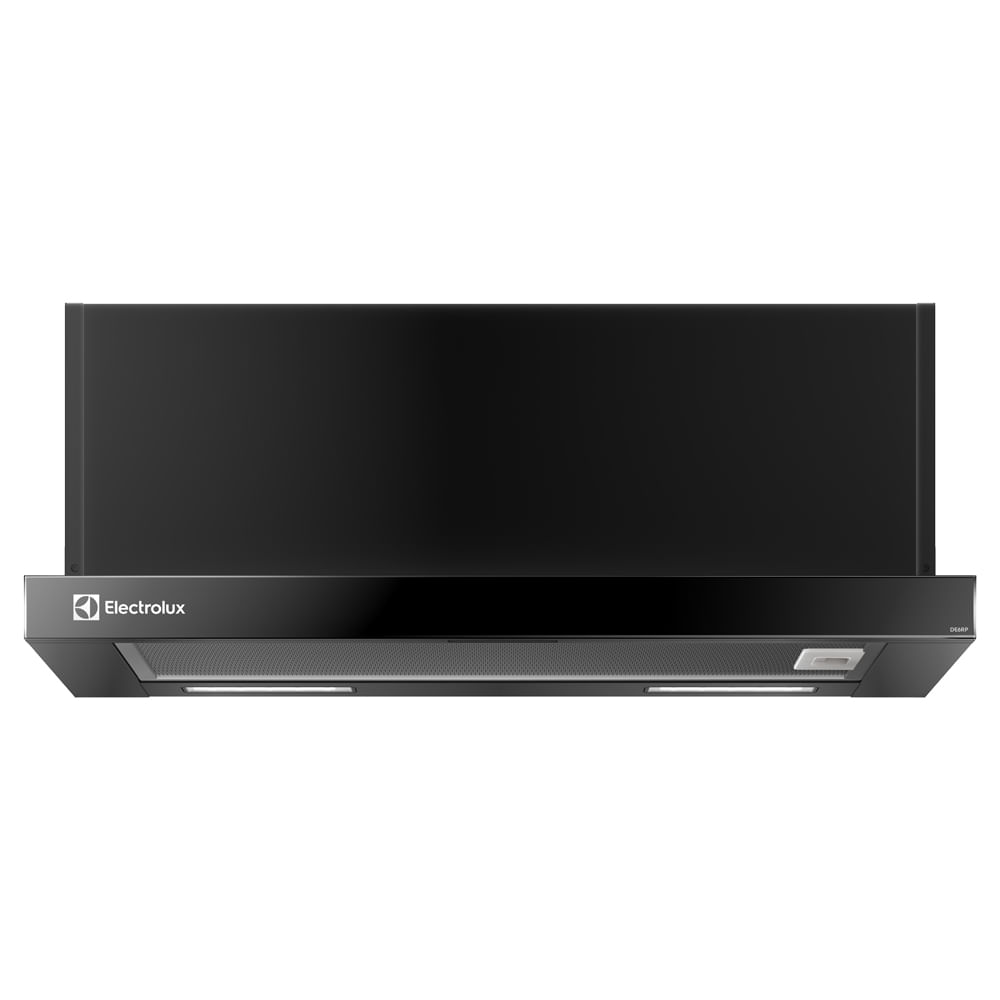 Encontraproduto.com.br - Depurador de Ar Electrolux 60cm Retrátil Preto Efficient com Luz de Led (DE6RP)