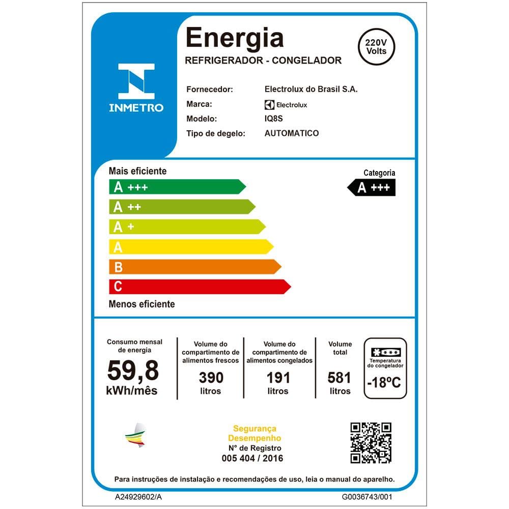 Encontraproduto.com.br - Geladeira Electrolux Multidoor Experience 581l 4 Portas Iq8s Inox 110V